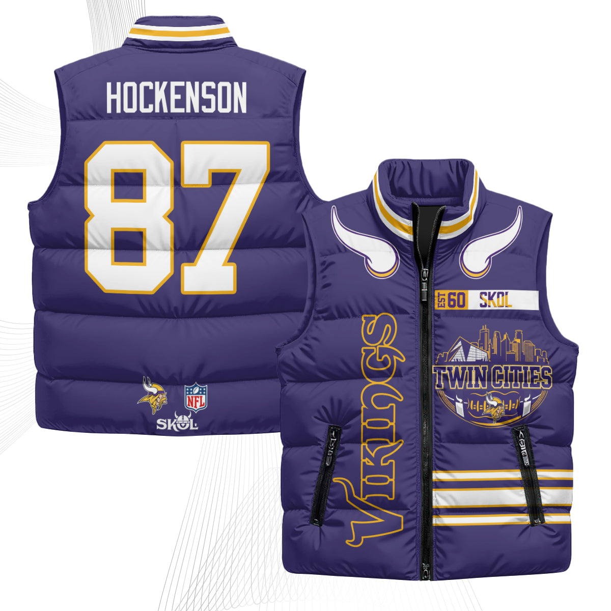 MIN Twin City Puffer Vest - Printed