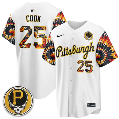 Pittsburgh Pirates x Grateful Dead Vapor Limited Jersey - Stitched