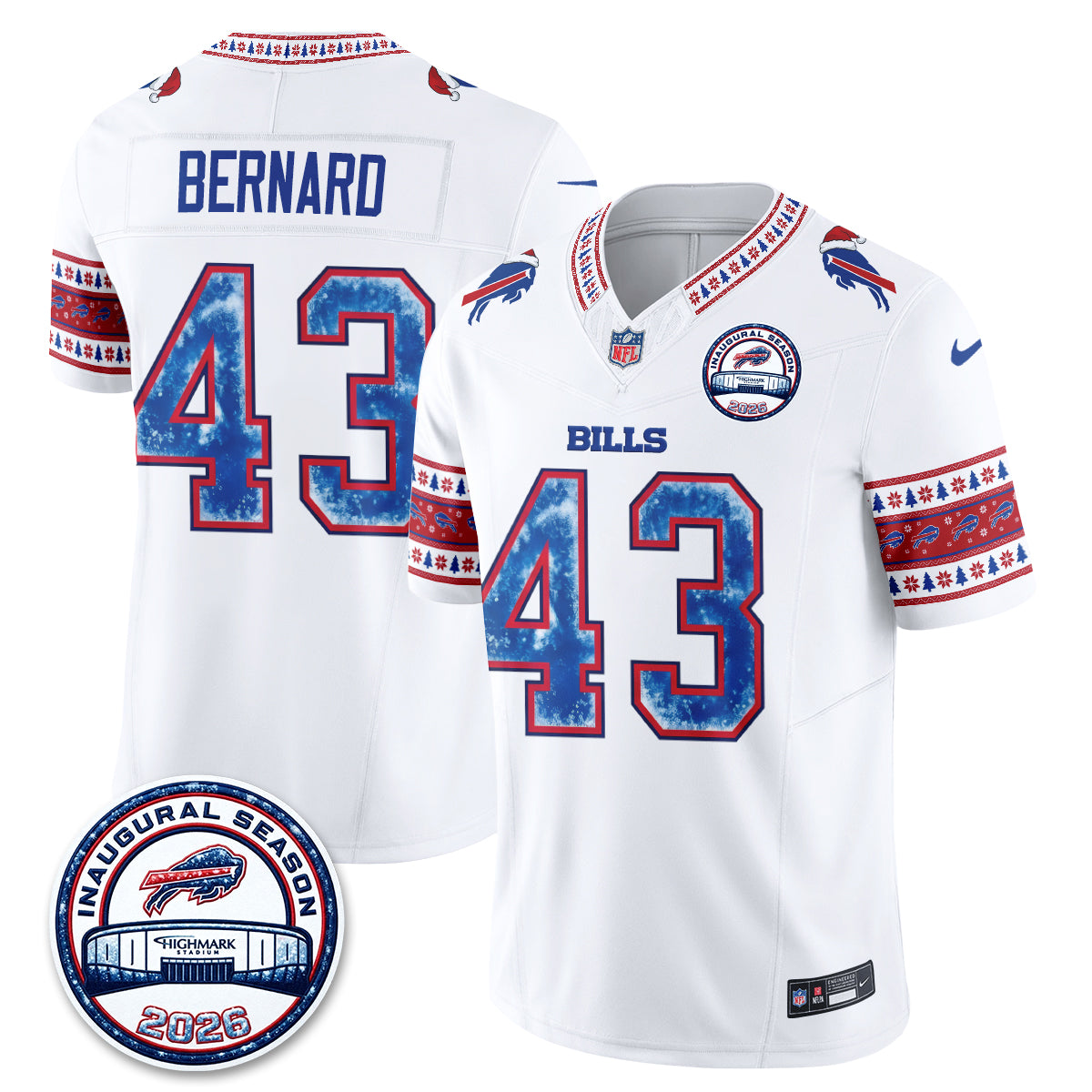Buffalo Bills Xmas Edition Vapor Jersey - Stitched