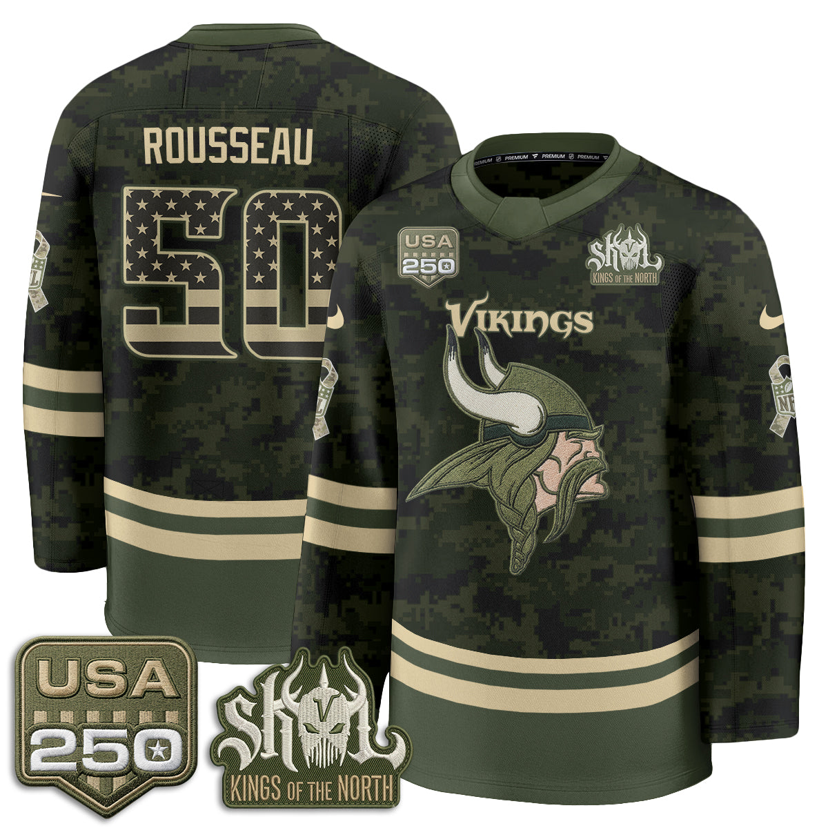 MIN 2026 Salute To Service Edition Hockey Jersey - Printed