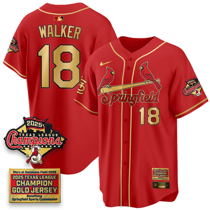STL Springfield's Championship Gold Limited Jerseys - Stitched