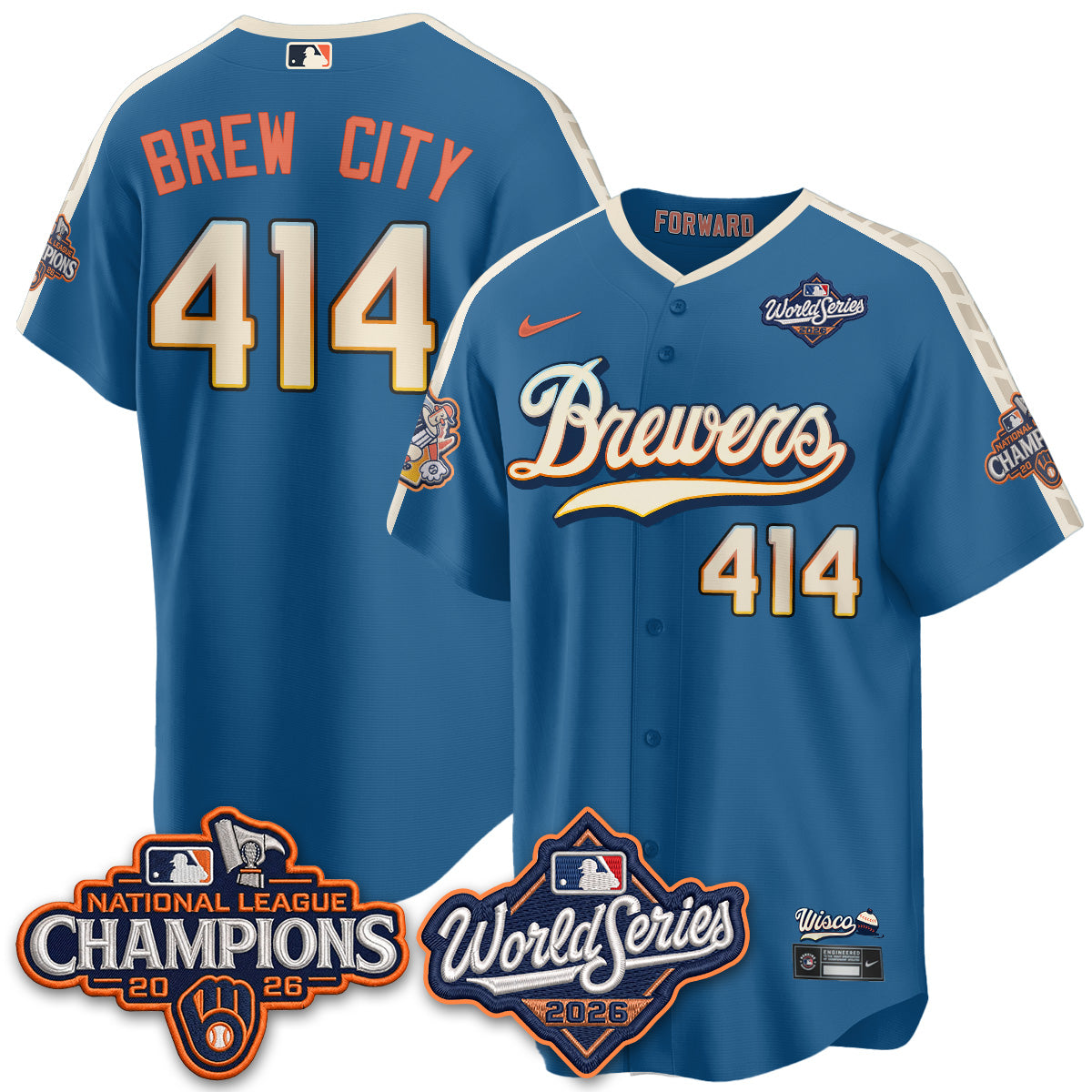 MIL 2026 NL Champions City Connect Vapor Jersey - Stitched