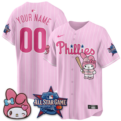 Philadelphia Phillies x Pink Sanrio Friends Edition Vapor Custom Jersey - Stitched