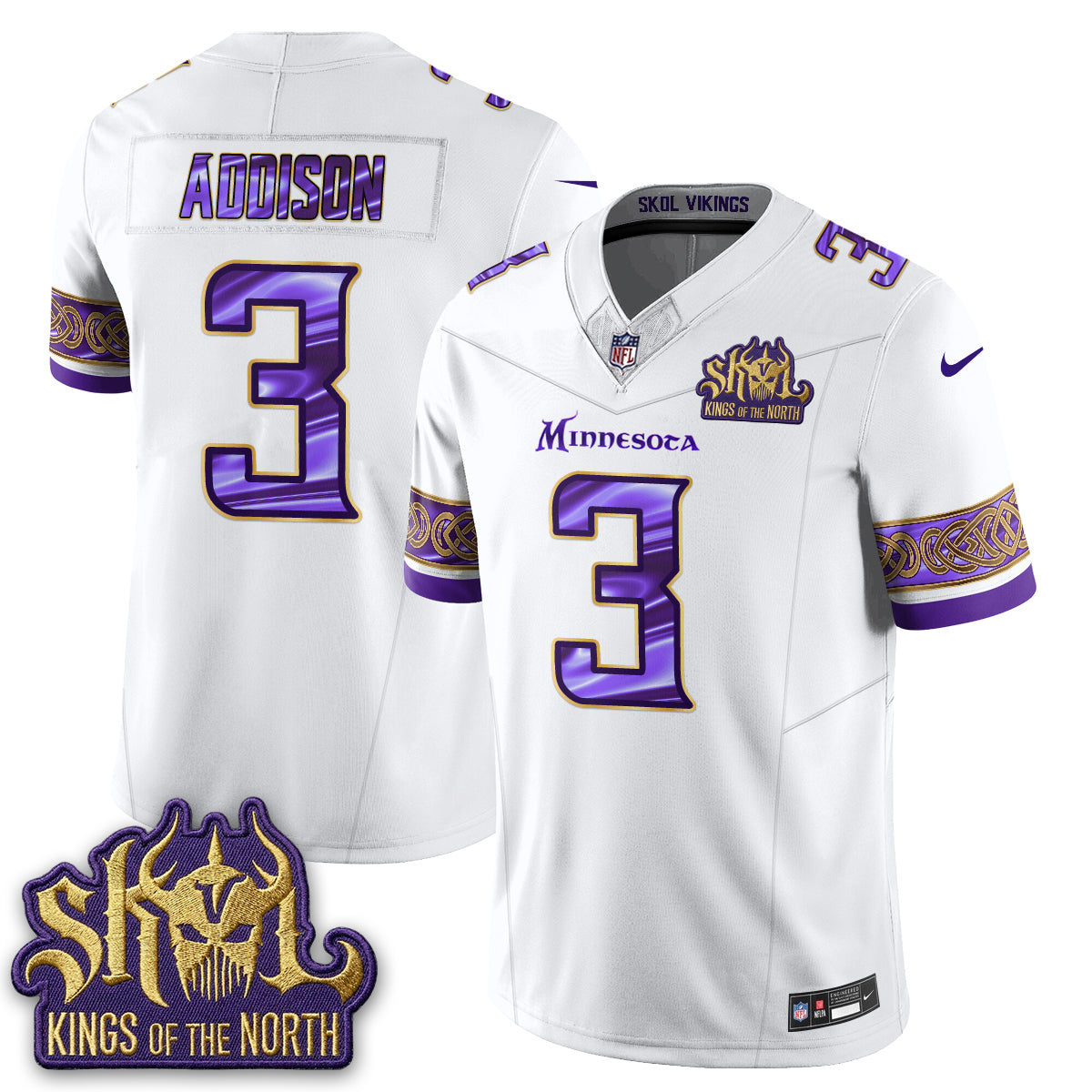 MIN Fangear Edition Warrior Skol Patch Vapor Jersey - Stitched