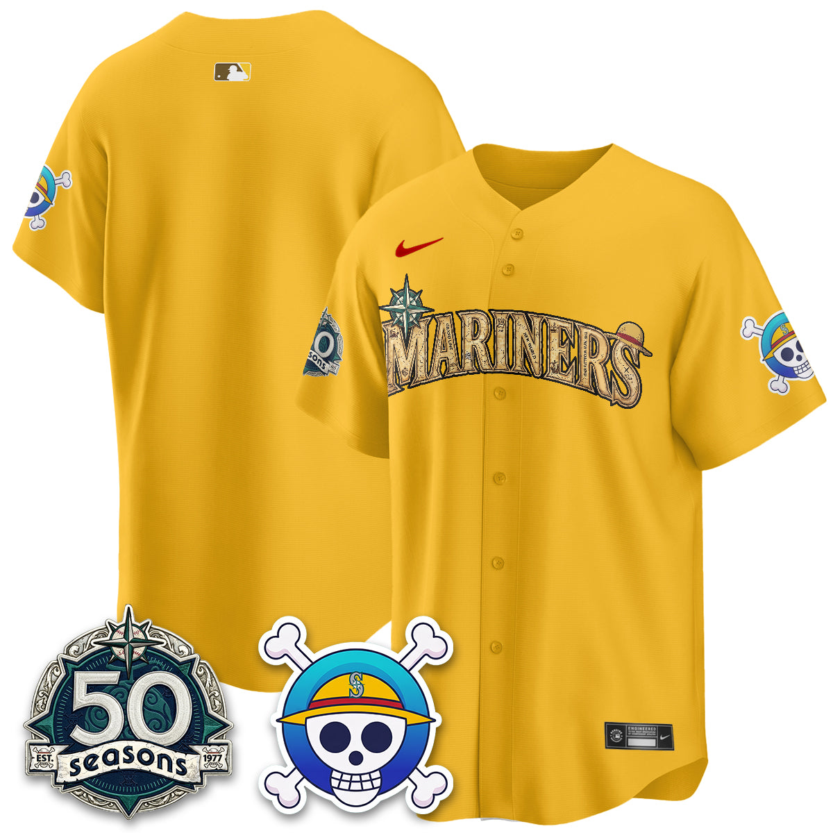 Seattle Mariners OP Japanese Cartoon Vapor Limited Jersey - Printed