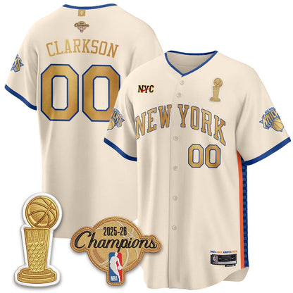 New York Knicks Champions Night Baseball Vapor Jersey - Stitched