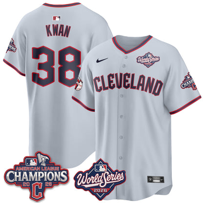 CLE 2026 AL Champions Vapor Jersey - Stitched