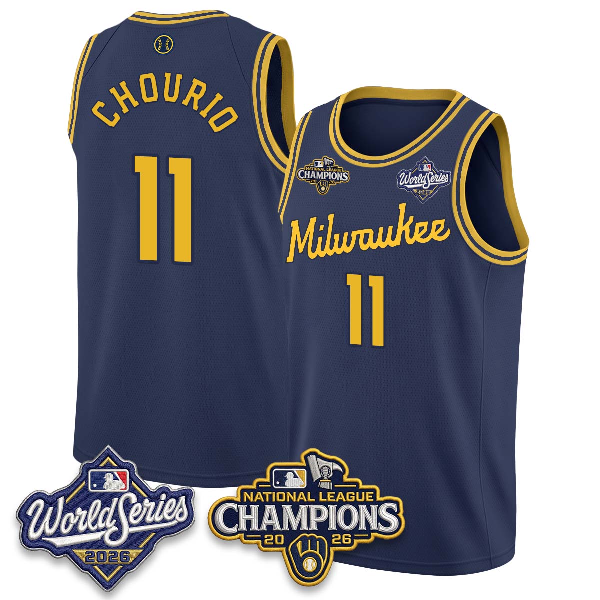 MIL 2026 NL Champions Basketball Jersey - Stitched