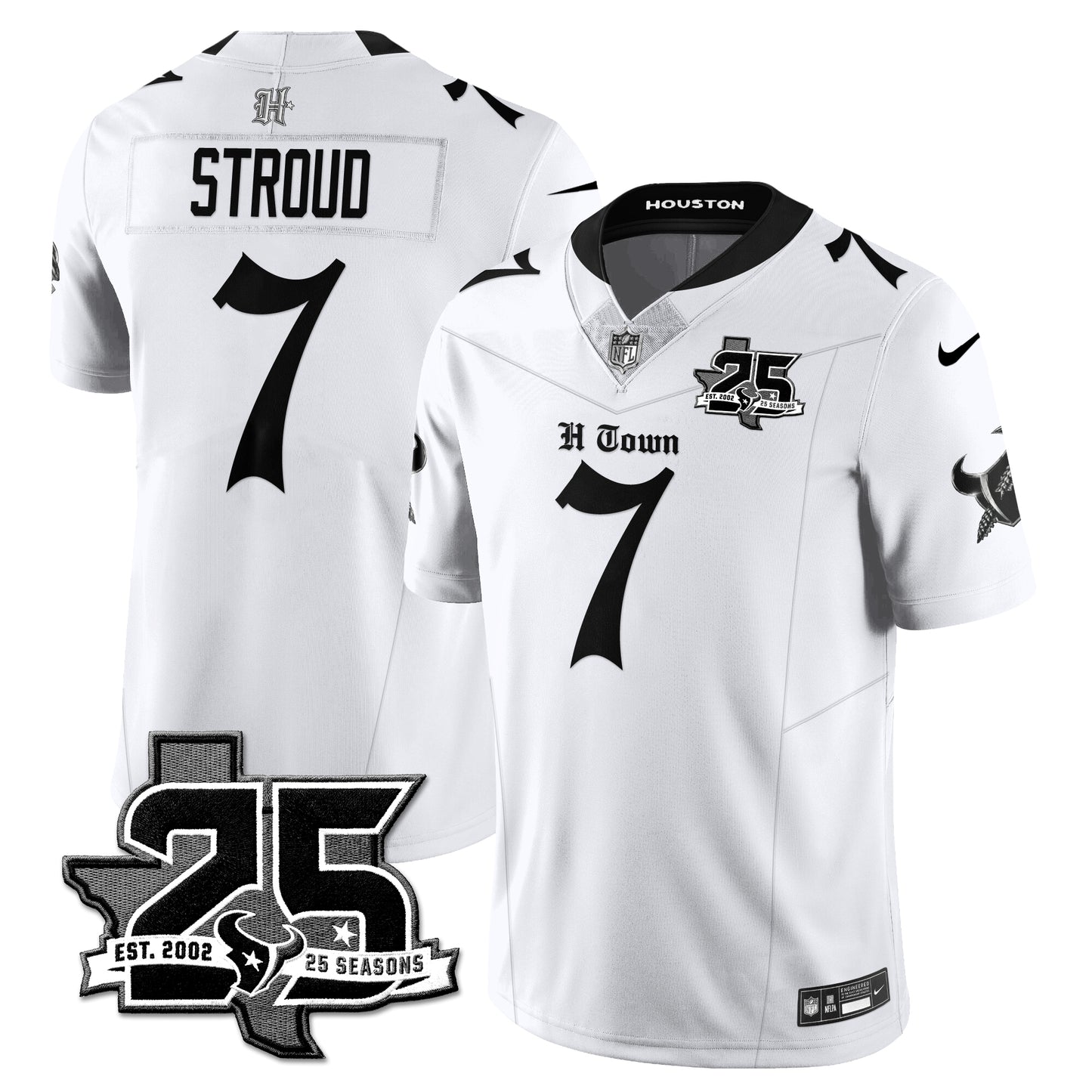 HOU 25th Seasons in 2026 Gothic Vapor Gold Edition Limited Jersey - All Stitched