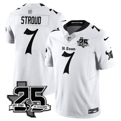 HOU 25th Seasons in 2026 Gothic Vapor Gold Edition Limited Jersey - All Stitched