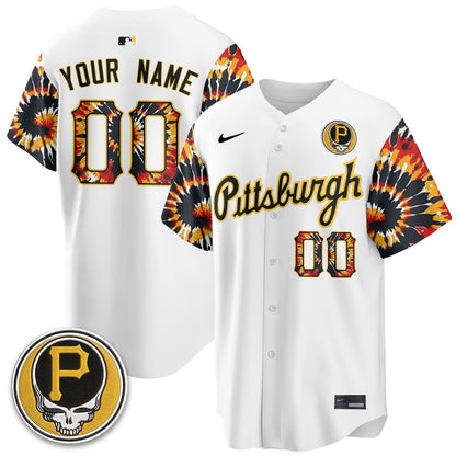 Pittsburgh Pirates x Grateful Dead Vapor Limited Custom Jersey - Stitched