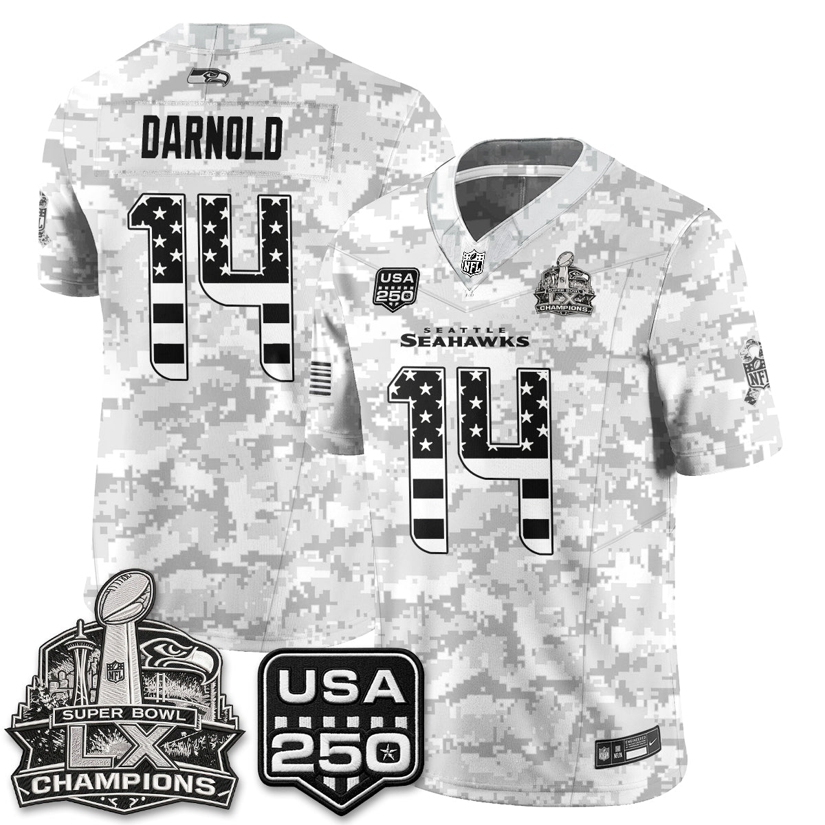 Seattle Seahawks 2026 Salute to Service Edition Vapor Jersey - Stitched