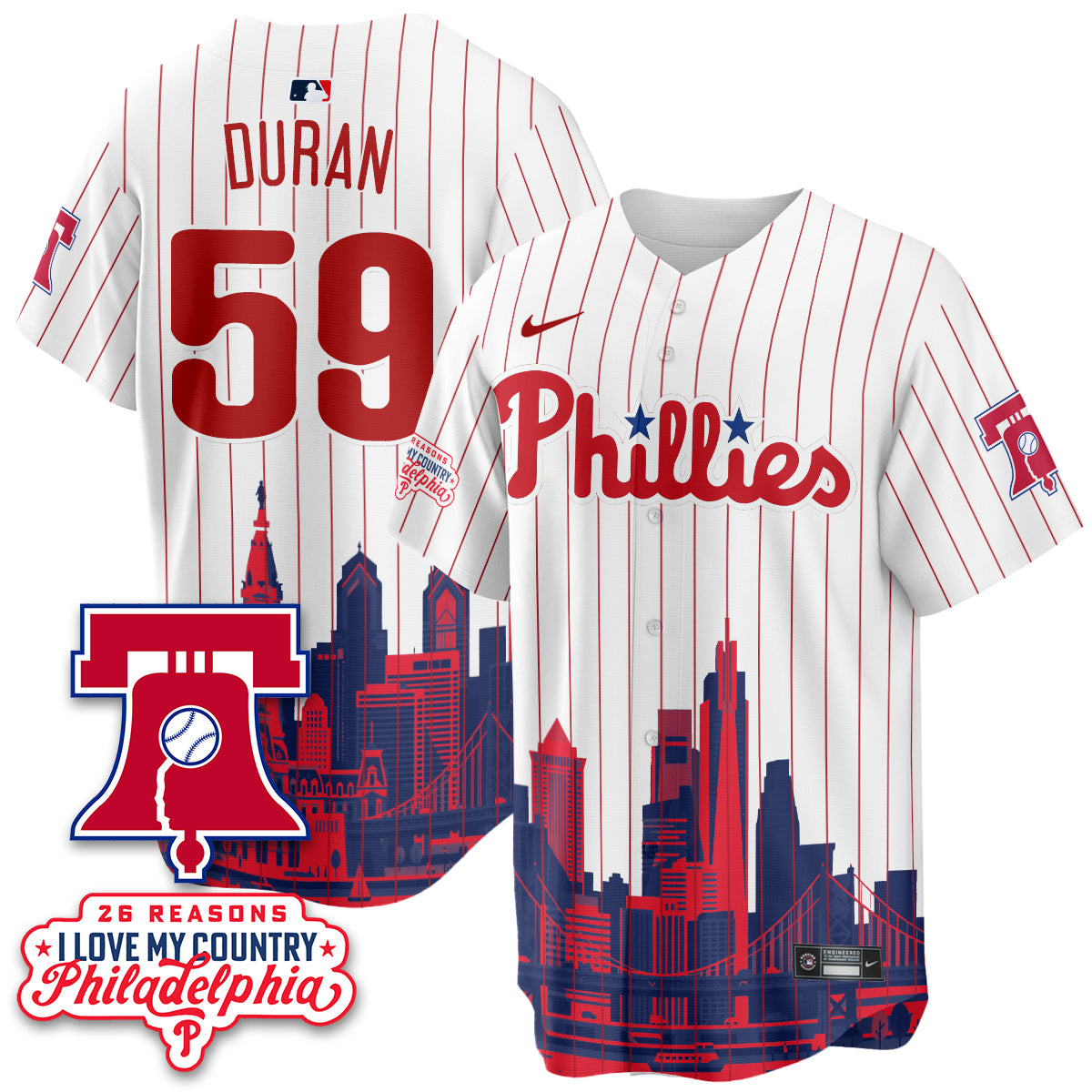 Philadelphia Phillies "26 Reasons I Love My Country" Edition Vapor Jersey - Stitched