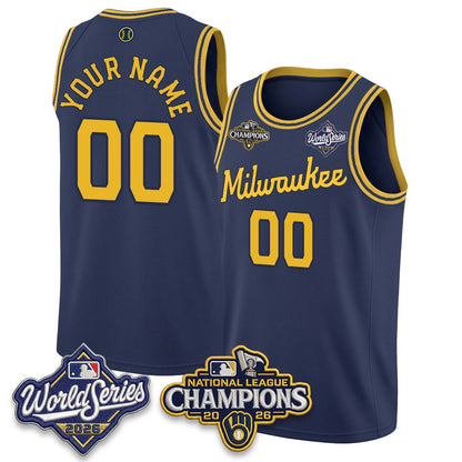 MIL 2026 NL Champions Basketball Custom Jersey - Stitched