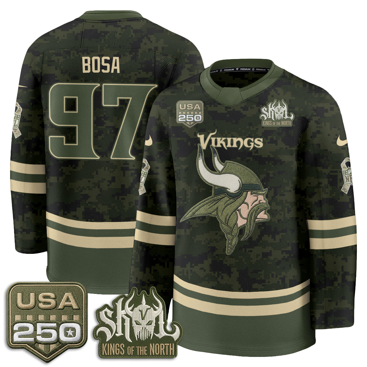 MIN 2026 Salute To Service Edition Hockey Jersey - Printed