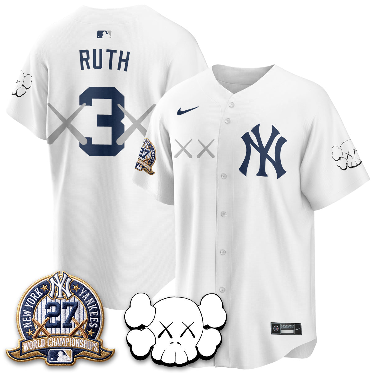 New York Yankees x KAWS Edition Vapor Jersey - Stitched