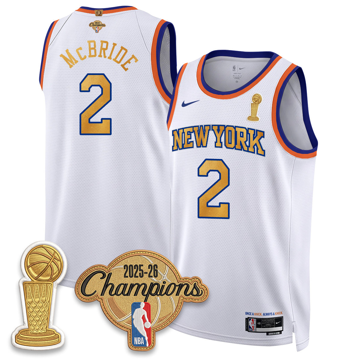 New York Knicks Champions Night Vapor Jersey - Stitched