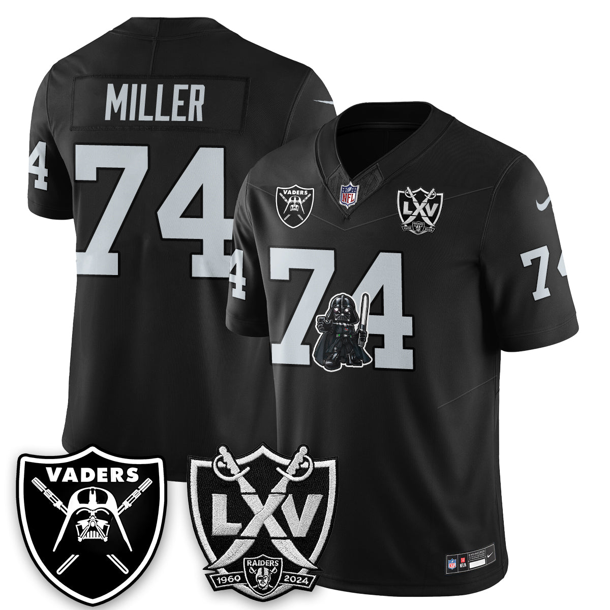 Las Vegas Raiders x Dark Lord Edition Vapor Jersey - Stitched
