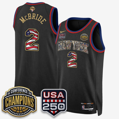 New York Knicks 2026 NBA Eastern Conference Champions x Fourth of July Vapor Jersey - Stitched