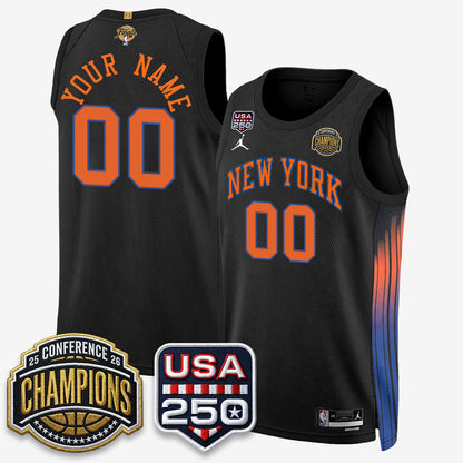New York Knicks 2026 NBA Eastern Conference Champions City Edition Custom Jersey V2- Stitched