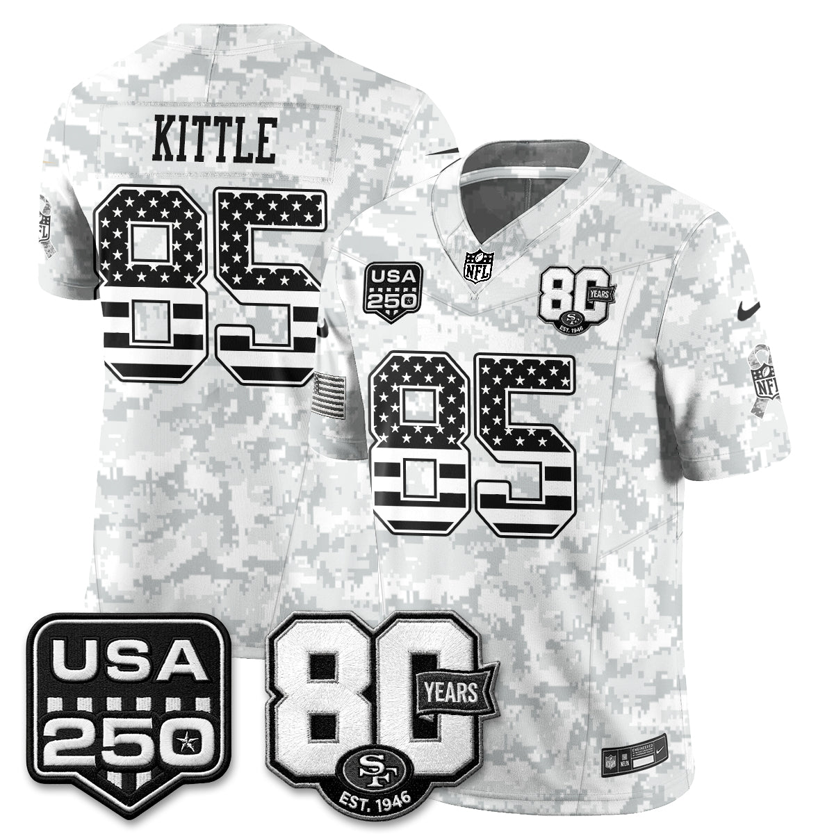 San Francisco 49ers 2026 Salute to Service Edition Vapor Jersey - Stitched