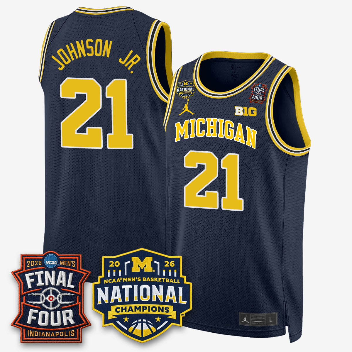 MICH 2026 NCAA Men's Basketball Champions Limited Jersey - All Stitched