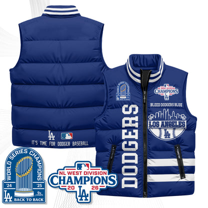 LAD "Bleed Blue" Puffer Vest - Printed