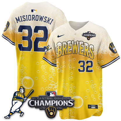 Milwaukee Brewers 2026 NL Division Champs Vapor Jersey V2- Stitched