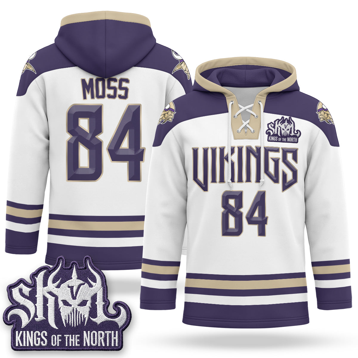Minnesota Vikings 2026 Rivalries Fleece-Lined Hockey Hoodie - Stitched