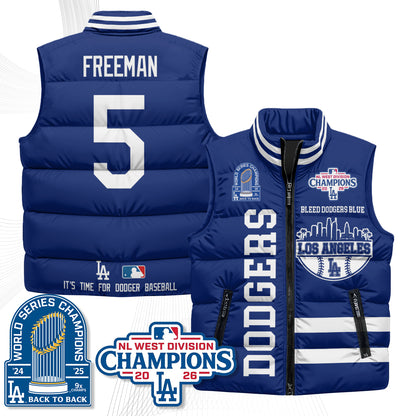 LAD "Bleed Blue" Puffer Vest - Printed