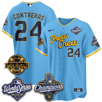 MIL 2026 WS Champions - Bob Uecker Patch Vapor Jersey - Stitched