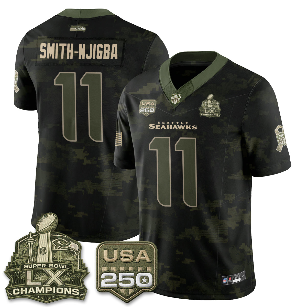 Seattle Seahawks 2026 Salute to Service Edition Vapor Jersey - Stitched