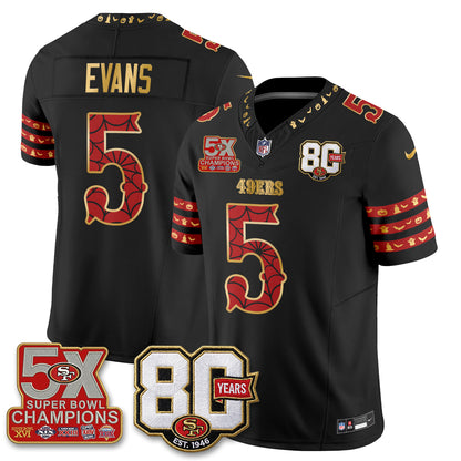 San Francisco 49ers Spooky Edition Vapor Jersey - Stitched
