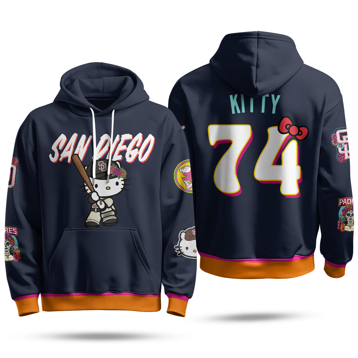 San Diego Padres x Meow KT Hoodie - Stitched