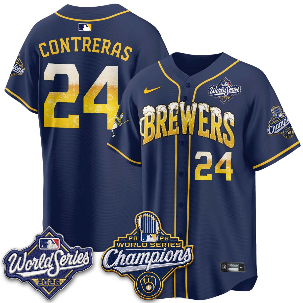 MIL "Pitcher & Pint" 2026 WS Champions Vapor Jersey - Stitched