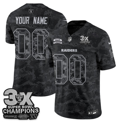 Las Vegas Raiders 2026 Salute to Service V2 Vapor Custom  Jersey - Stitched