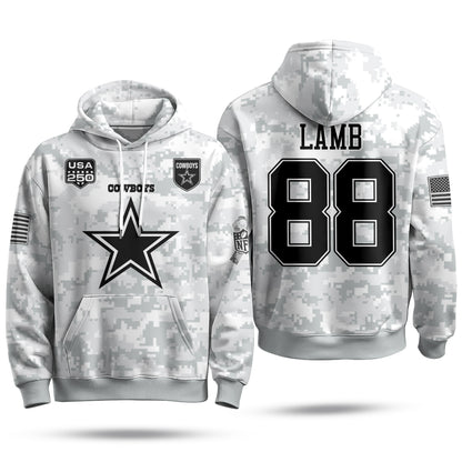 DAL 2026 Salute To Service Edition Pullover Hoodie - Printed