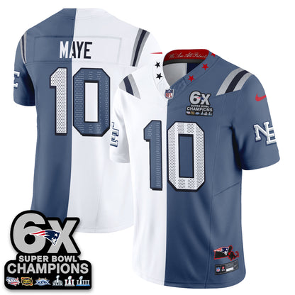 NE Rivalries Split Edition Vapor Jersey - Stitched