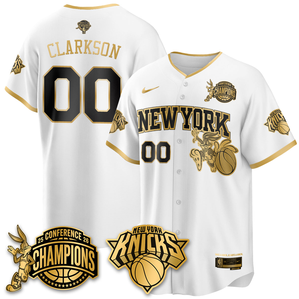 New York Knicks 2026 NBA Finals x Bunny Vapor Jersey V2- Stitched