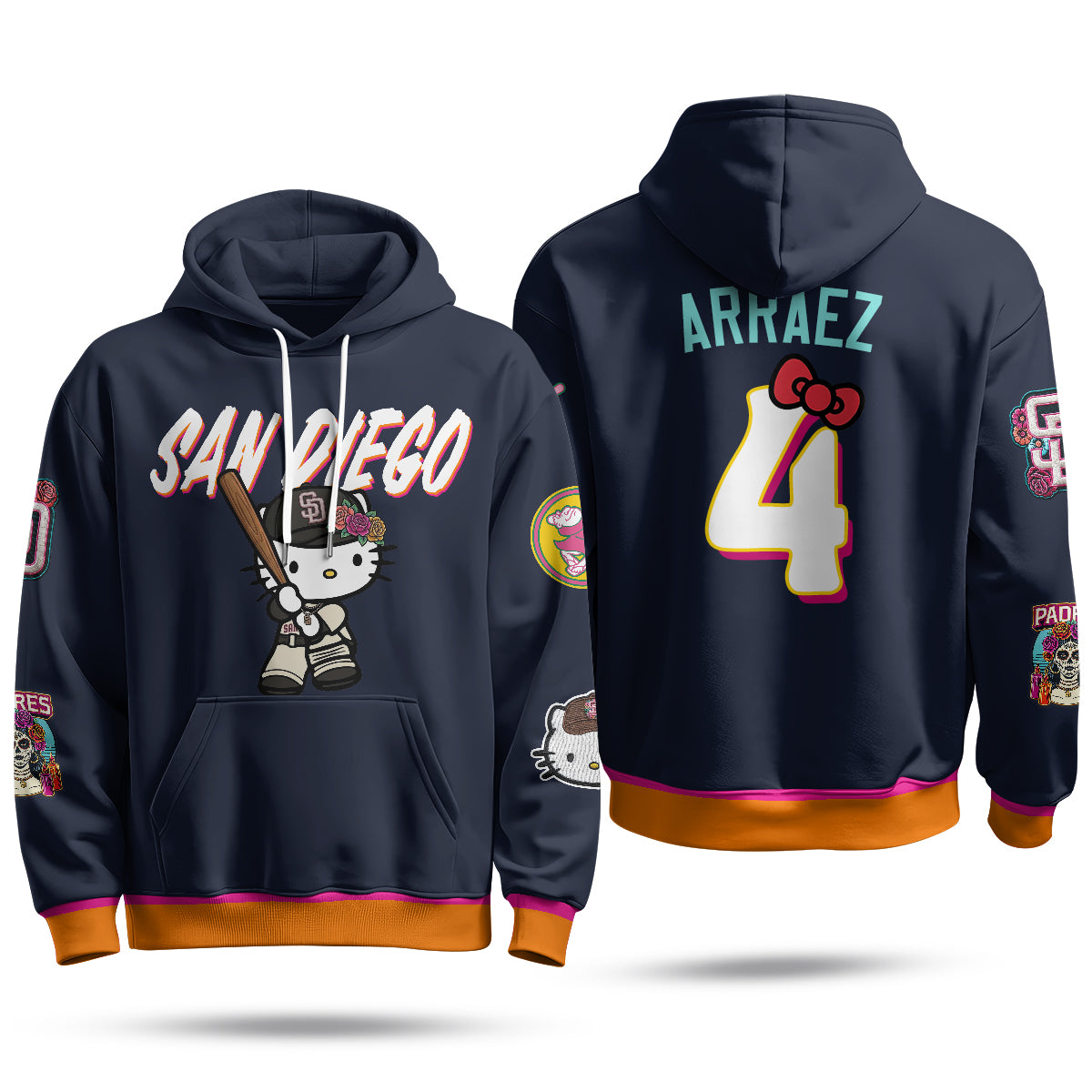 San Diego Padres x Meow KT Hoodie - Stitched
