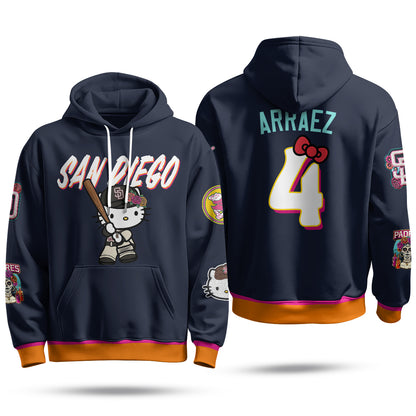 San Diego Padres x Meow KT Hoodie - Stitched