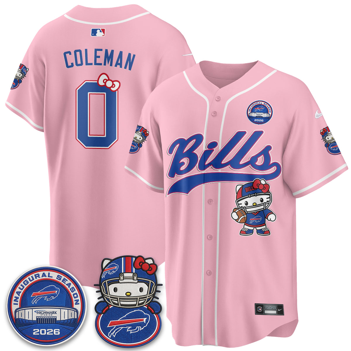 BUF x Meow  Vapor Baseball Jersey - Stitched