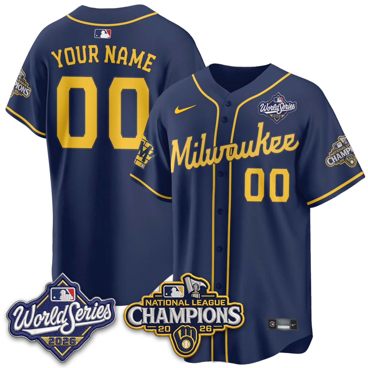 MIL 2026 NL Champions Custom Vapor Jersey - Stitched