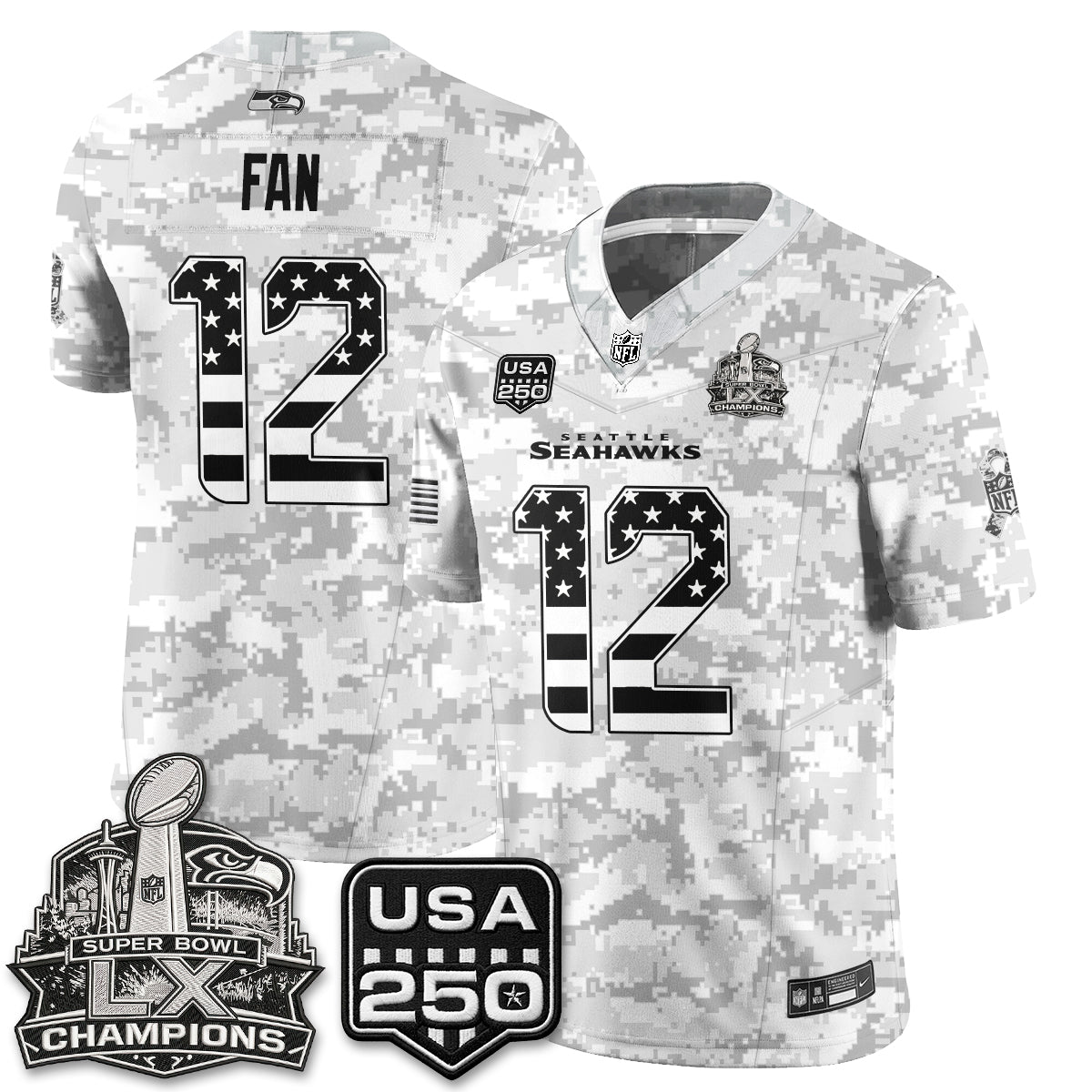 Seattle Seahawks 2026 Salute to Service Edition Vapor Jersey - Stitched