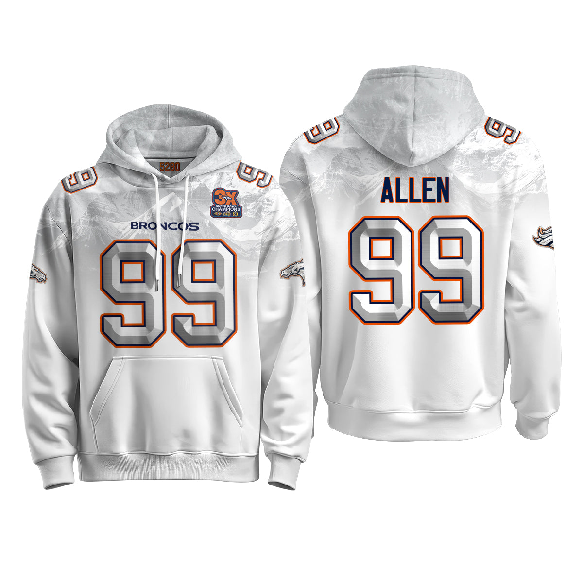 Denver Broncos Fangear Edition Hoodie - Printed