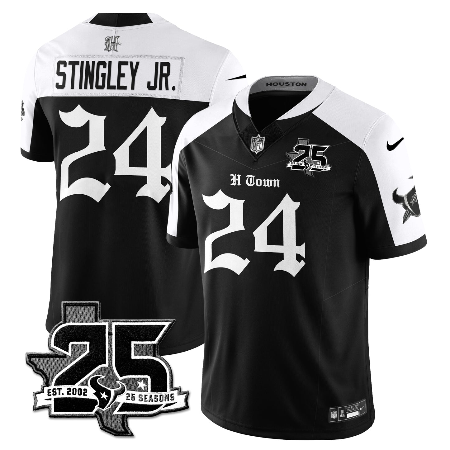 HOU 25th Seasons in 2026 Gothic Vapor Gold Edition Limited Jersey - All Stitched