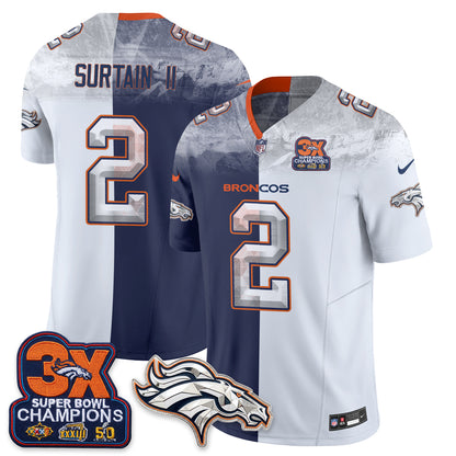 Denver Broncos Mile High Split Edition Vapor Jersey - Stitched