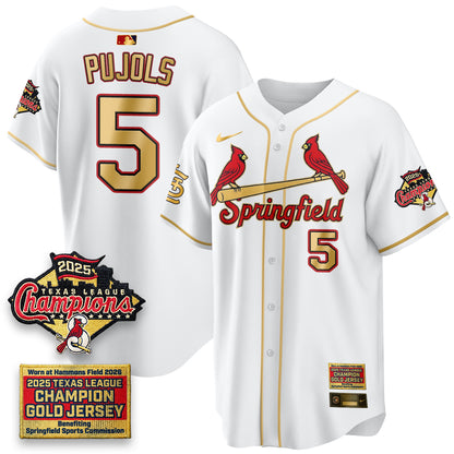 STL Springfield's Championship Gold Limited Jerseys - Stitched