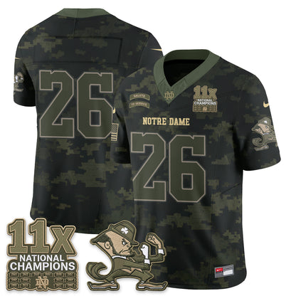 Notre Dame Fighting Irish 2026 Salute to Service Vapor Jersey - Stitched