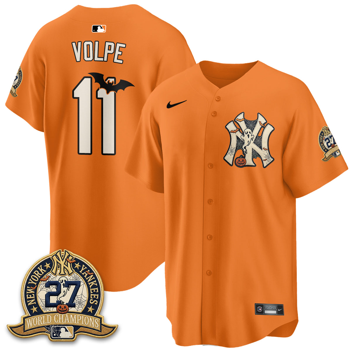 New York Yankees Halloween 2026 Vapor Limited Jersey - Stitched